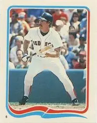 1985 Fleer Star Stickers #6 - Wade Boggs - Boston Red Sox
