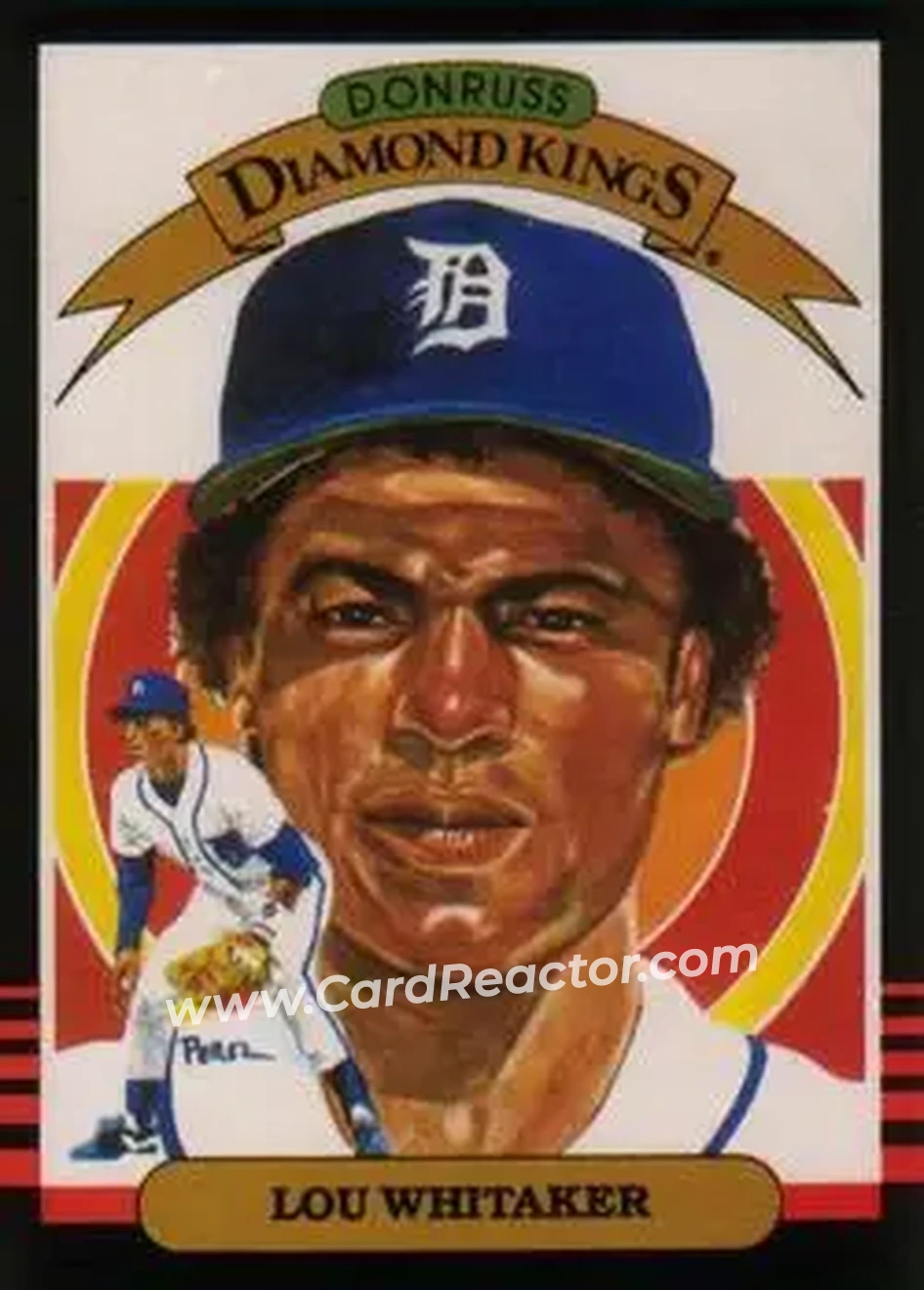 1985 Leaf #5 - Lou Whitaker - Detroit Tigers - Front
