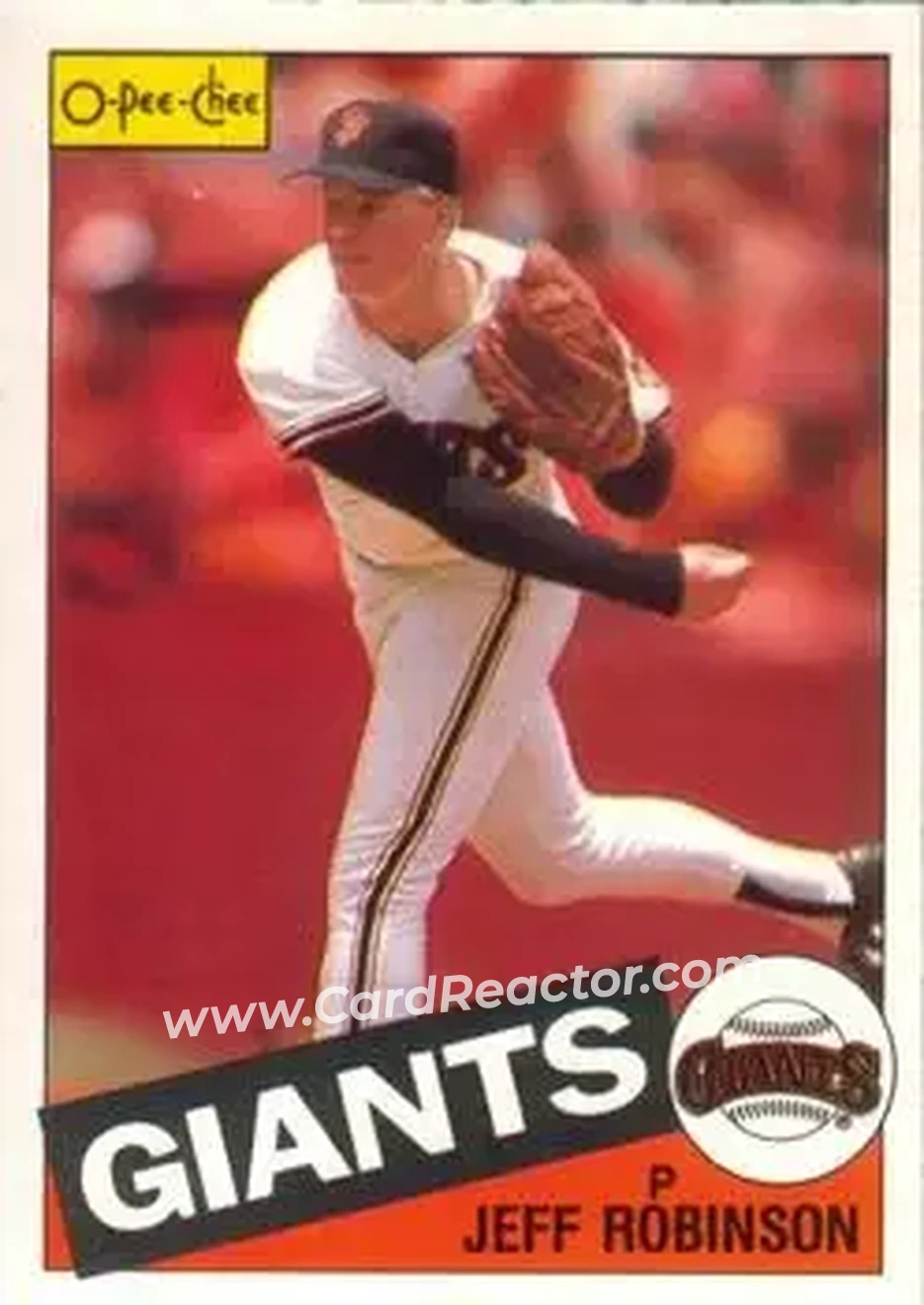 1985 O-Pee-Chee #5 - Jeff Robinson - San Francisco Giants - Front