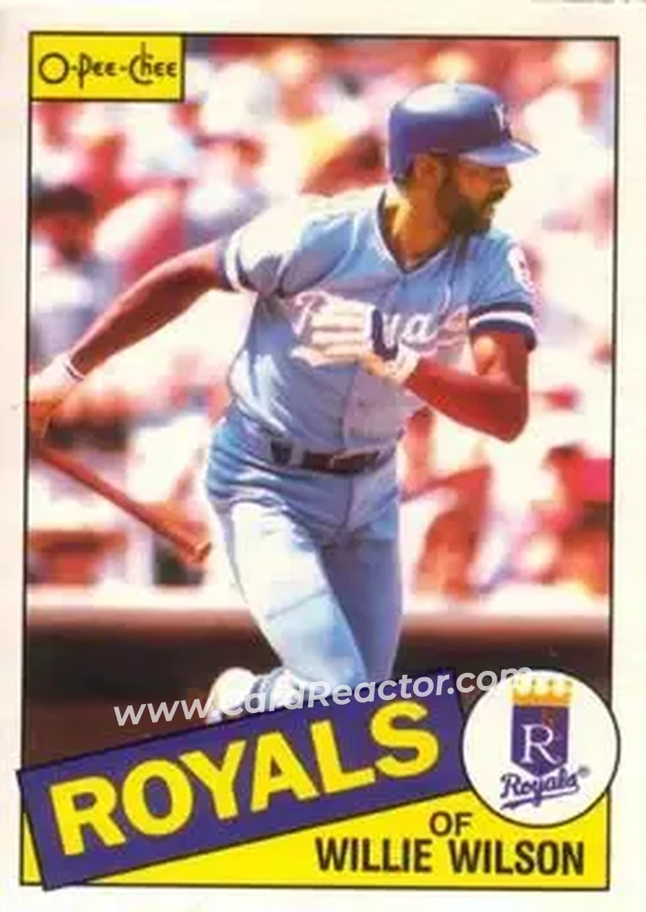 1985 O-Pee-Chee #6 - Willie Wilson - Kansas City Royals - Front
