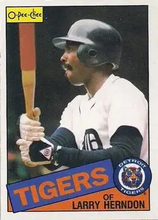 1985 O-Pee-Chee #9 - Larry Herndon - Detroit Tigers
