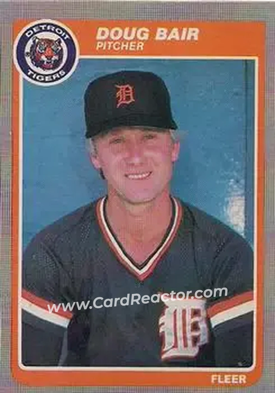 1985 Fleer #1 - Doug Bair - Detroit Tigers - Front