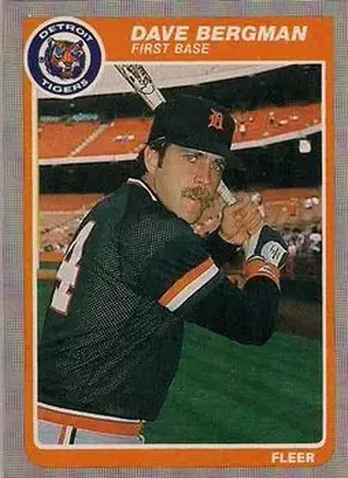 1985 Fleer #3 - Dave Bergman - Detroit Tigers