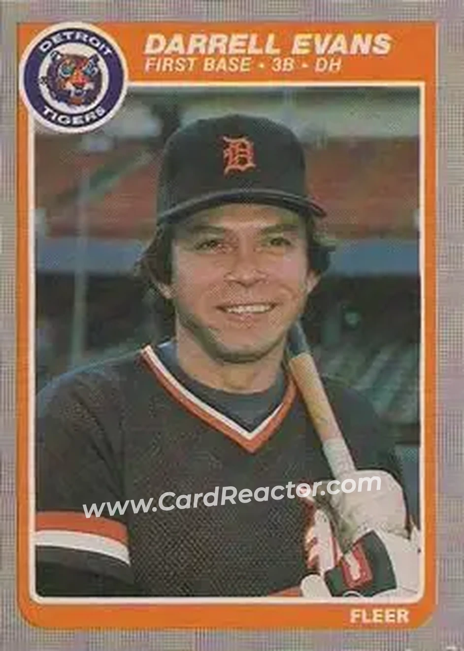 1985 Fleer #6 - Darrell Evans - Detroit Tigers - Front