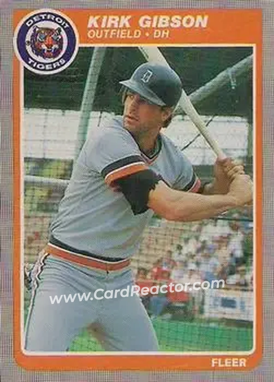 1985 Fleer #8 - Kirk Gibson - Detroit Tigers - Front