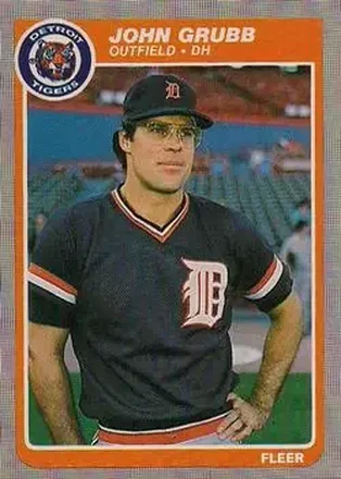 1985 Fleer #9 - Johnny Grubb - Detroit Tigers