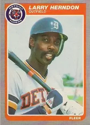 1985 Fleer #11 - Larry Herndon - Detroit Tigers