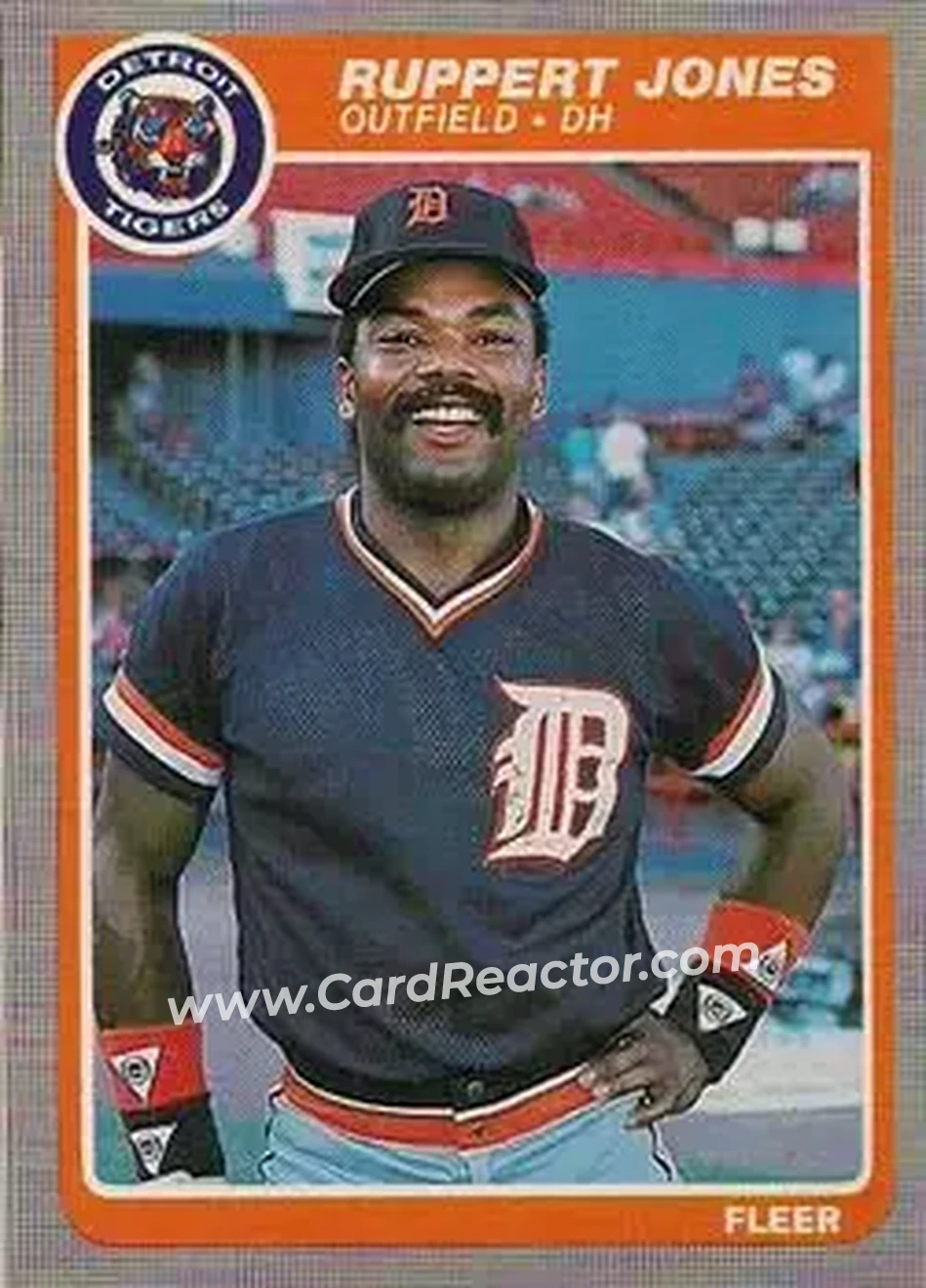 1985 Fleer #13 - Ruppert Jones - Detroit Tigers - Front