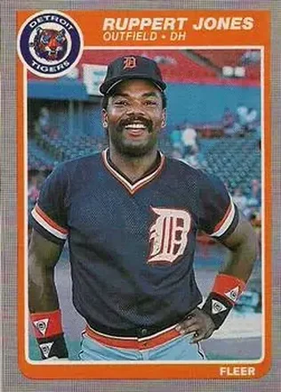 1985 Fleer #13 - Ruppert Jones - Detroit Tigers