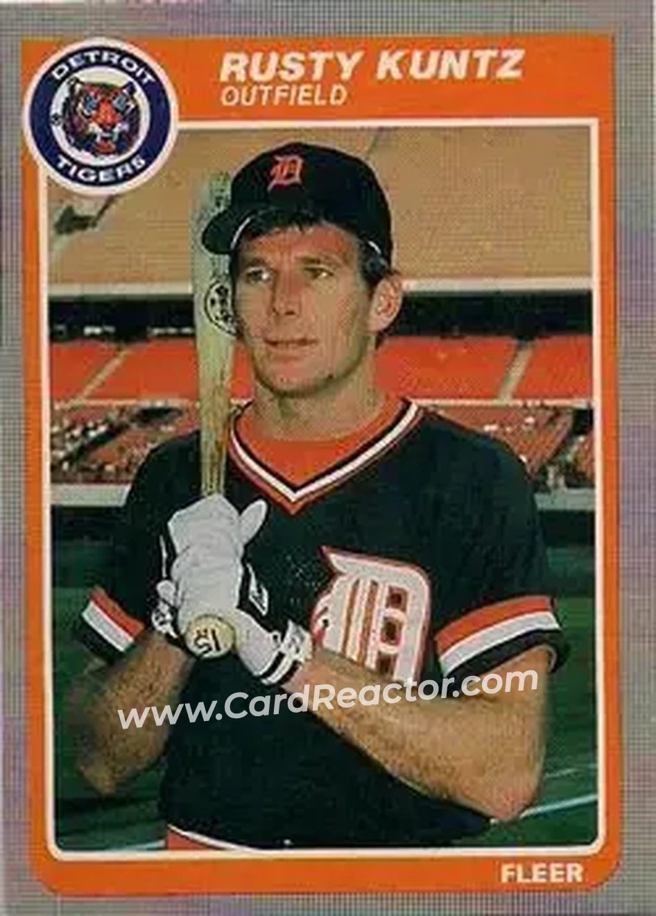 1985 Fleer #14 - Rusty Kuntz - Detroit Tigers - Front