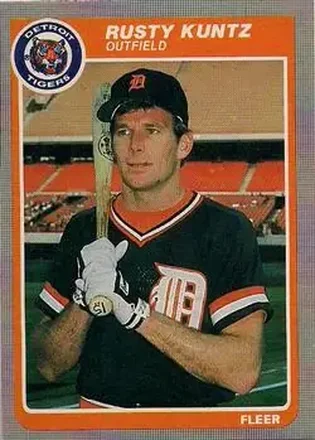 1985 Fleer #14 - Rusty Kuntz - Detroit Tigers