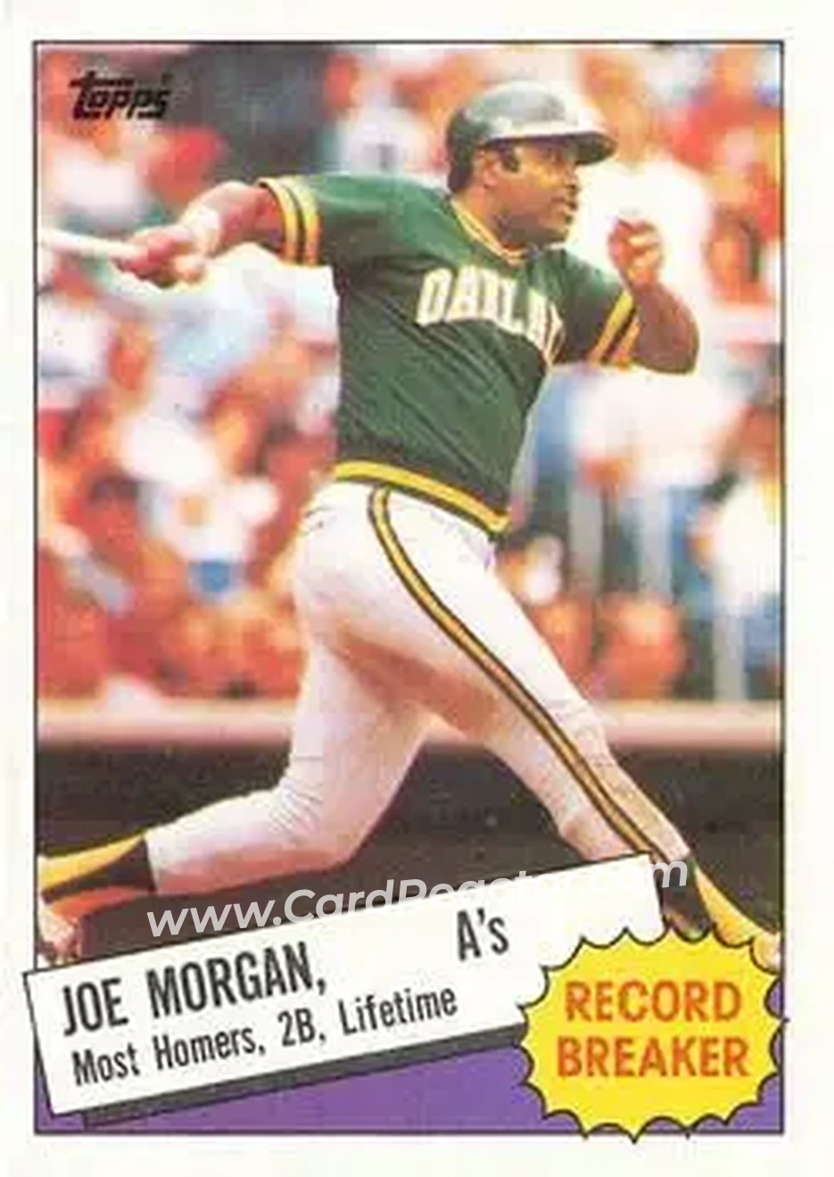 1985 Topps #5 - Joe Morgan - Oakland Athletics - Front