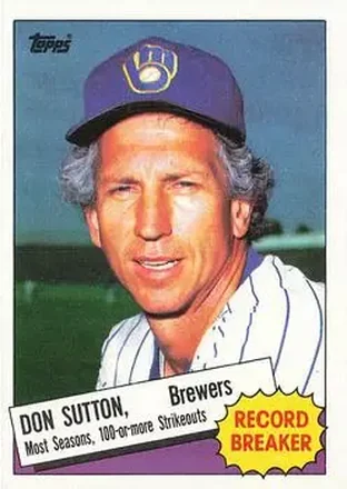 1985 Topps #10 - Don Sutton - Milwaukee Brewers