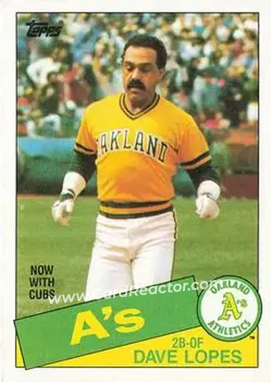 1985 Topps #12 - Dave Lopes - Chicago Cubs - Front