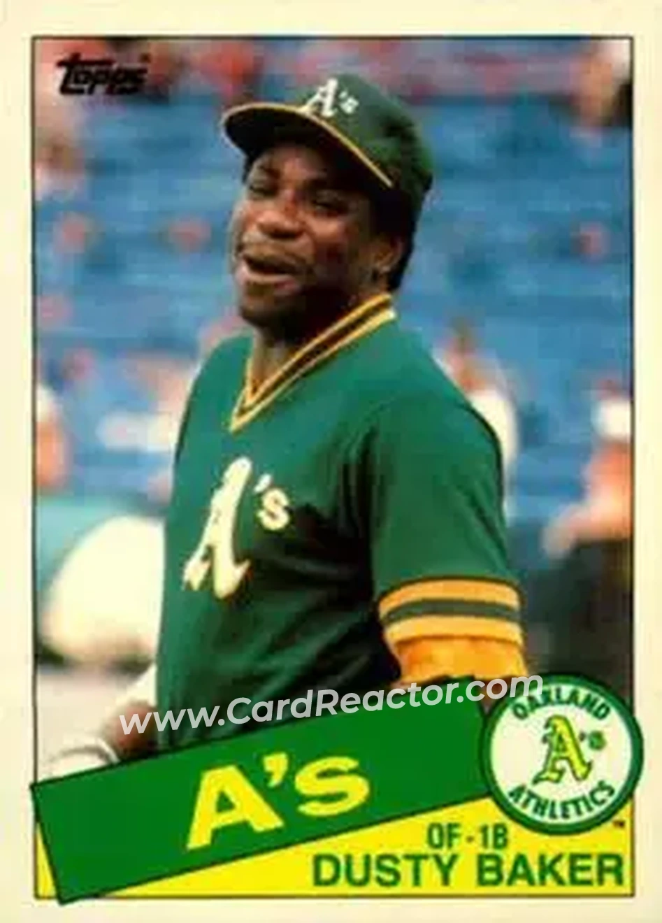 1985 Topps Traded #4T - Dusty Baker - Oakland Athletics - Front