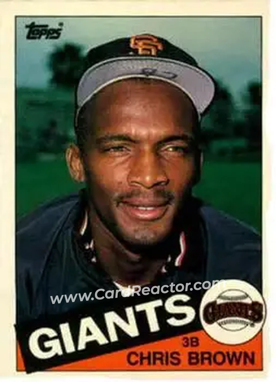 1985 Topps Traded #10T - Chris Brown - San Francisco Giants - Front