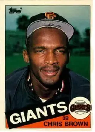 1985 Topps Traded #10T - Chris Brown - San Francisco Giants