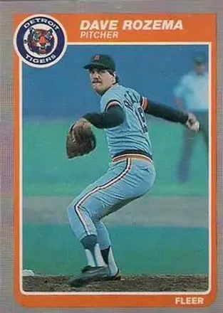1985 Fleer #21 - Dave Rozema - Detroit Tigers