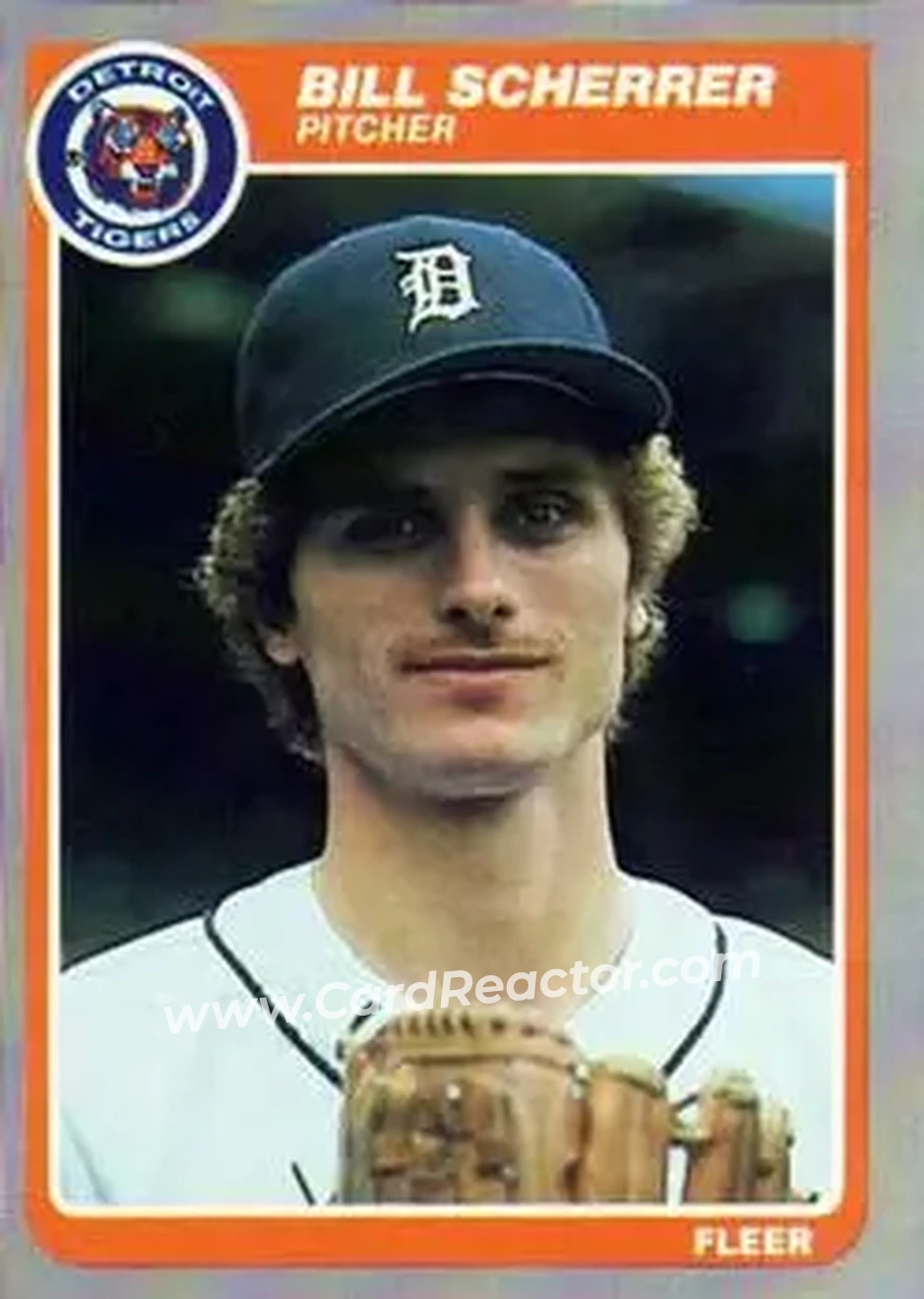 1985 Fleer #22 - Bill Scherrer - Detroit Tigers - Front