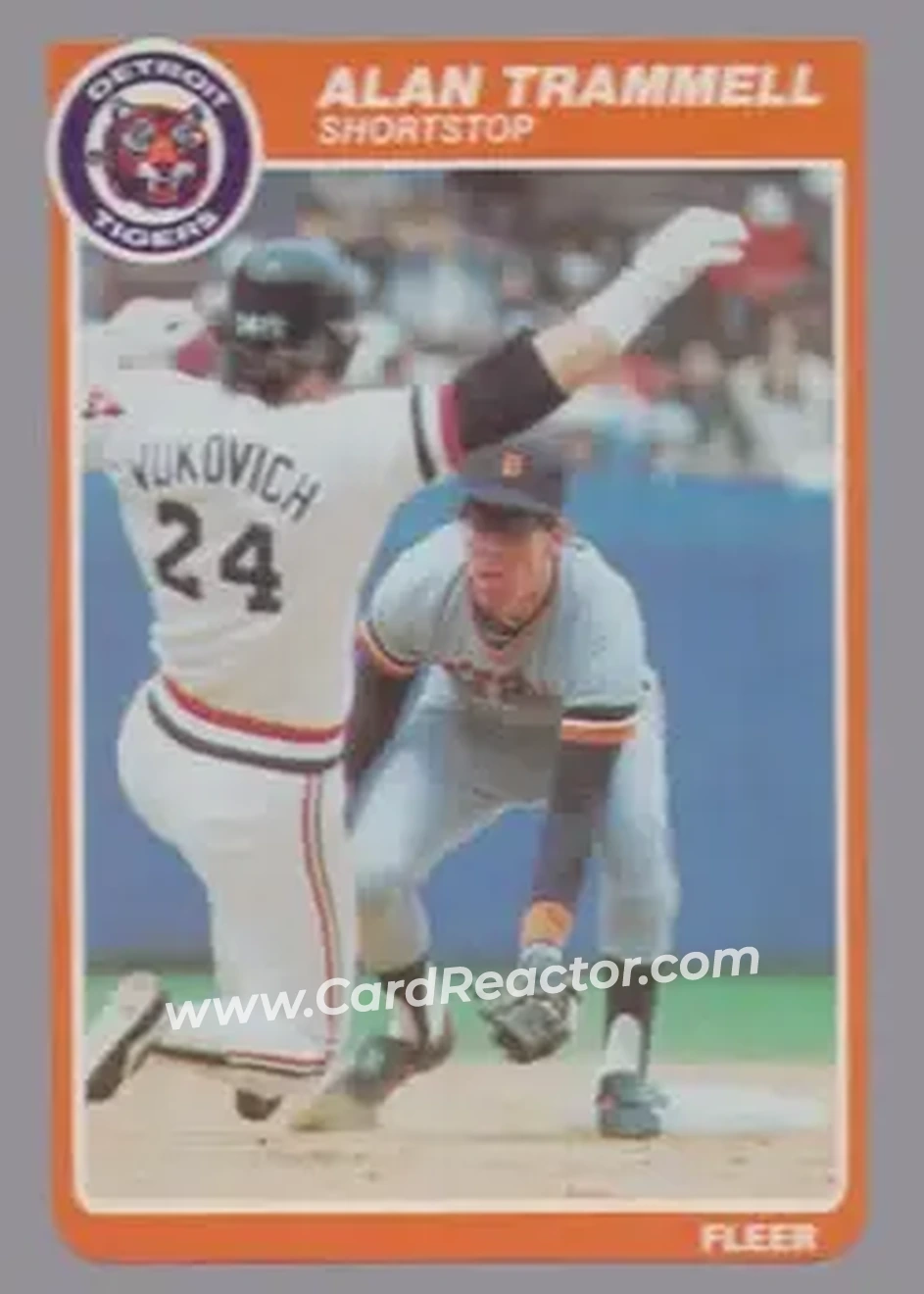 1985 Fleer #23 - Alan Trammell - Detroit Tigers - Front