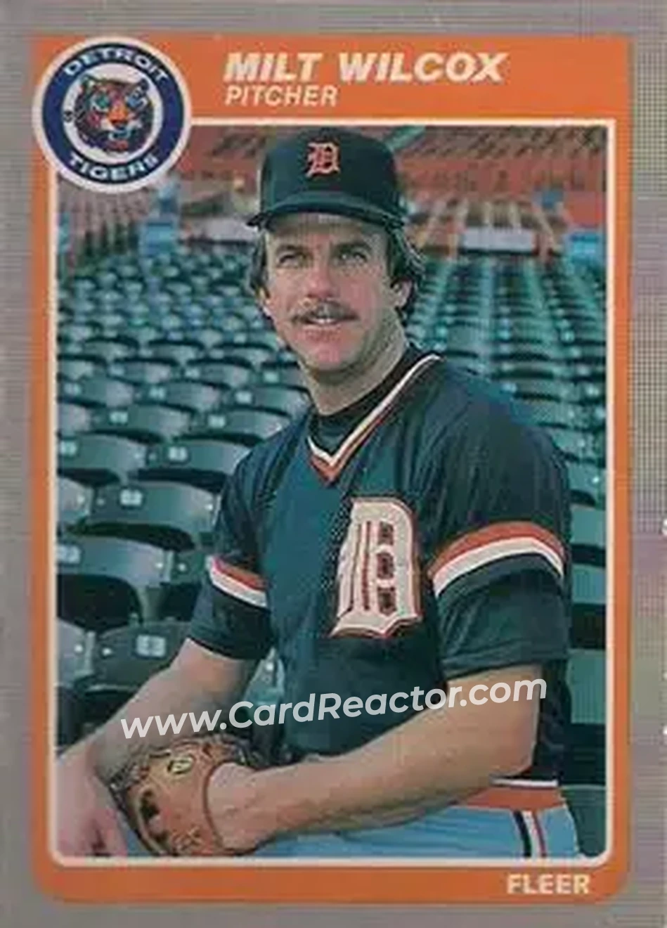 1985 Fleer #25 - Milt Wilcox - Detroit Tigers - Front