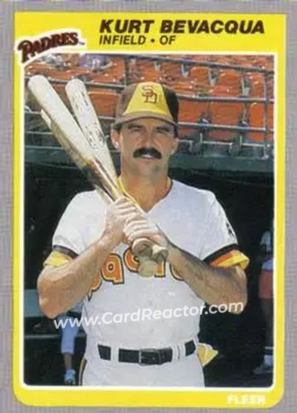 1985 Fleer #26 - Kurt Bevacqua - San Diego Padres - Front