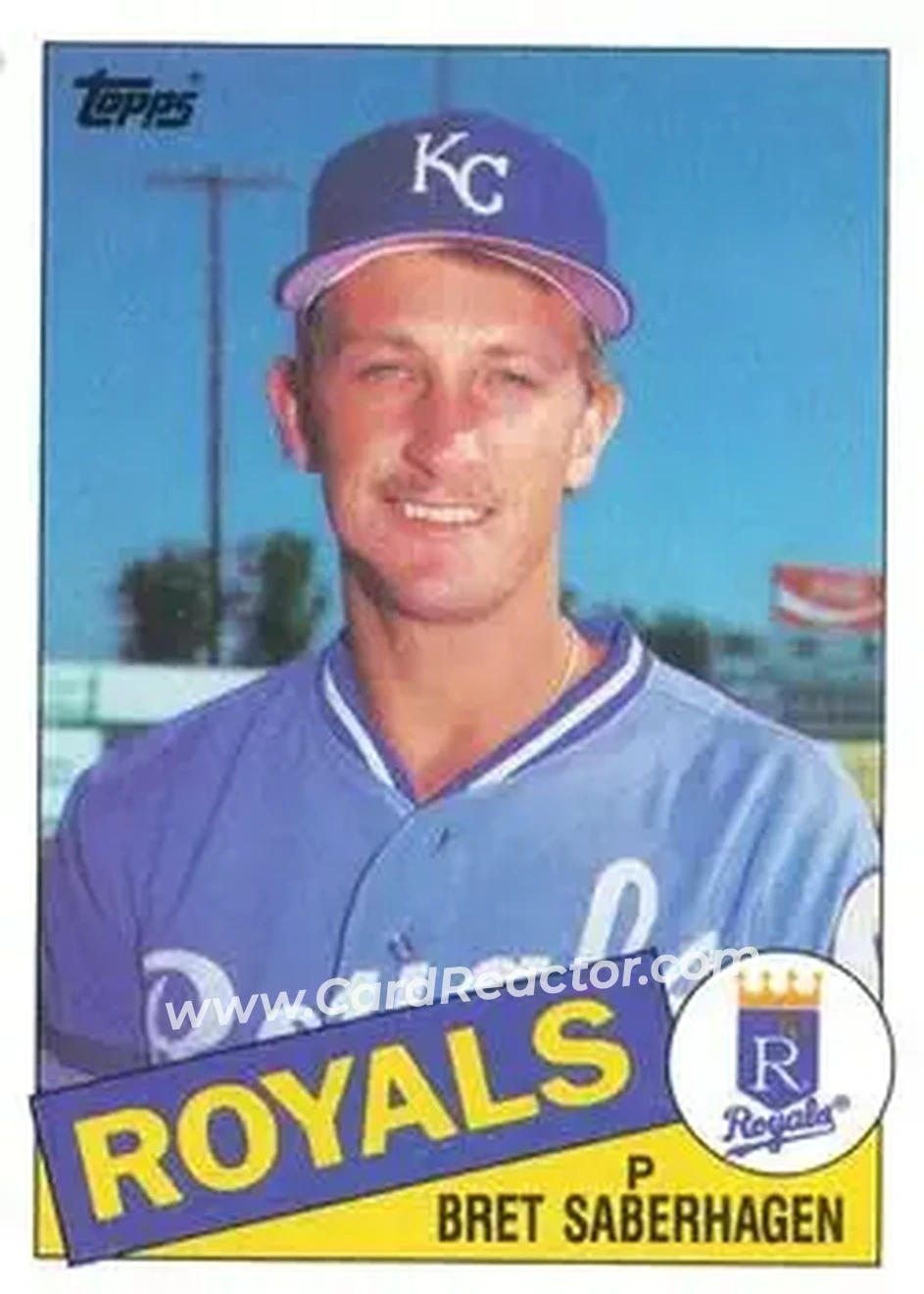 1985 Topps #23 - Bret Saberhagen - Kansas City Royals - Front