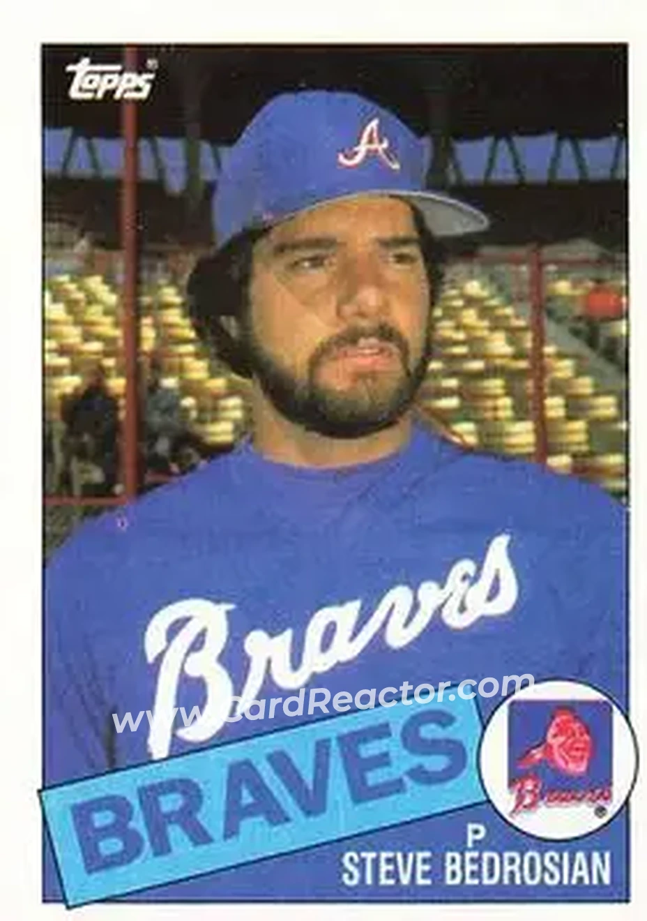 1985 Topps #25 - Steve Bedrosian - Atlanta Braves - Front