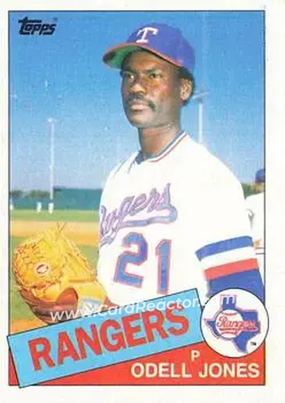 1985 Topps #29 - Odell Jones - Texas Rangers - Front 1985 Topps #29 - Odell Jones - Texas Rangers - Front