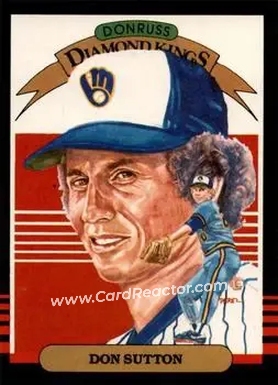 1985 Donruss #16 - Don Sutton - Milwaukee Brewers - Front