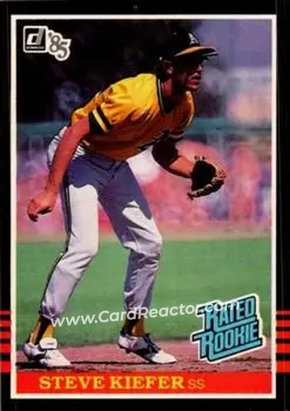 1985 Donruss #35 - Steve Kiefer - Oakland Athletics - Front