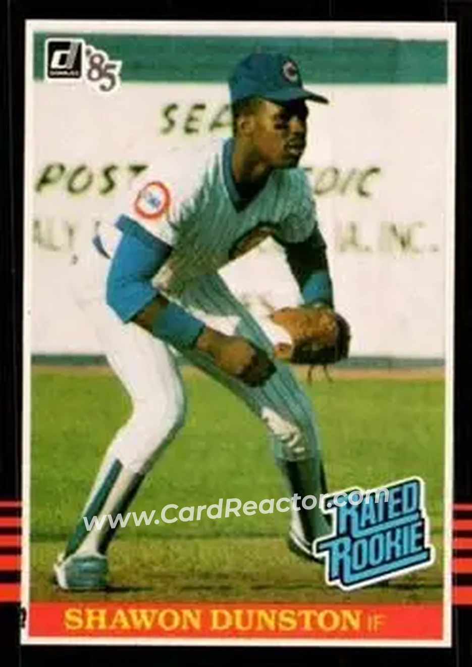1985 Donruss #39 - Shawon Dunston - Chicago Cubs - Front