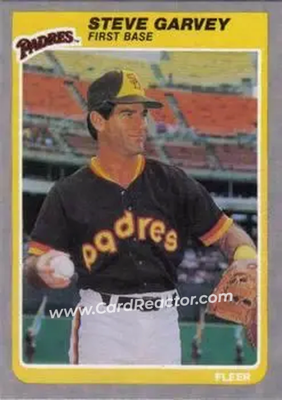 1985 Fleer #32 - Steve Garvey - San Diego Padres - Front