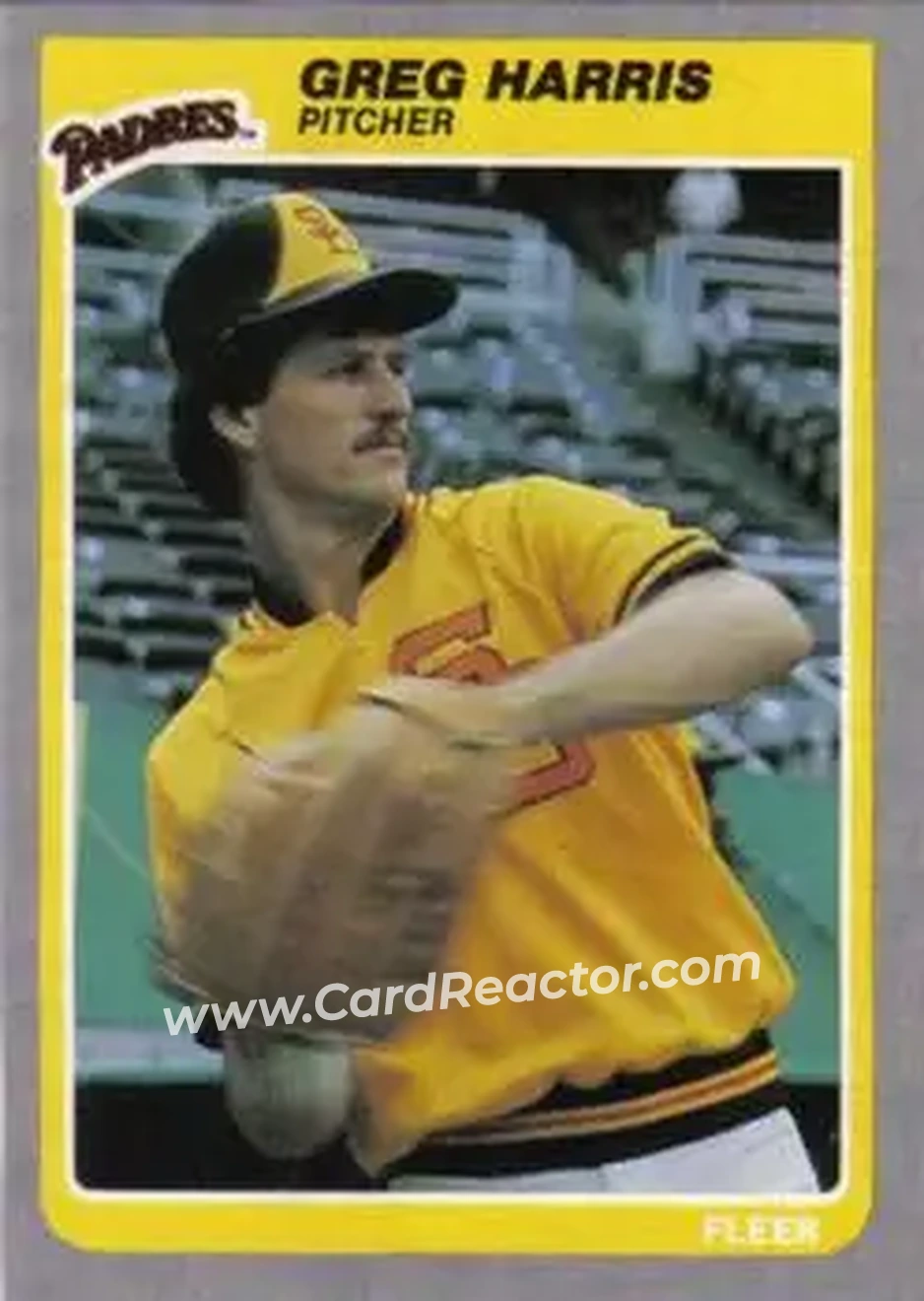 1985 Fleer #35 - Greg Harris - San Diego Padres - Front