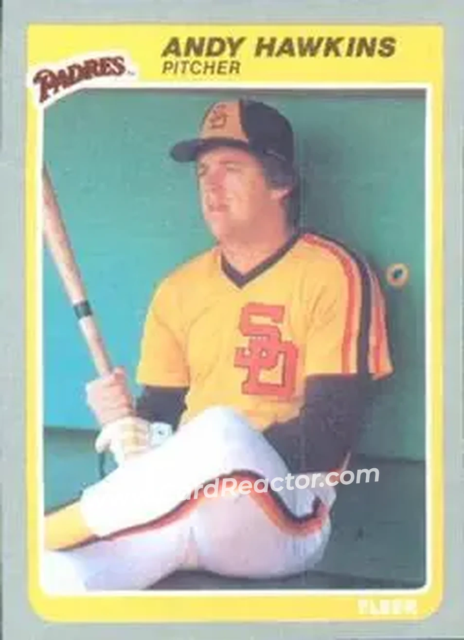 1985 Fleer #36 - Andy Hawkins - San Diego Padres - Front