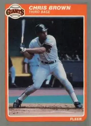 1985 Fleer Update #U-11 - Chris Brown - San Francisco Giants