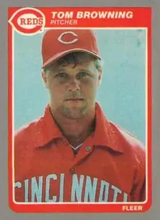 1985 Fleer Update #U-12 - Tom Browning - Cincinnati Reds