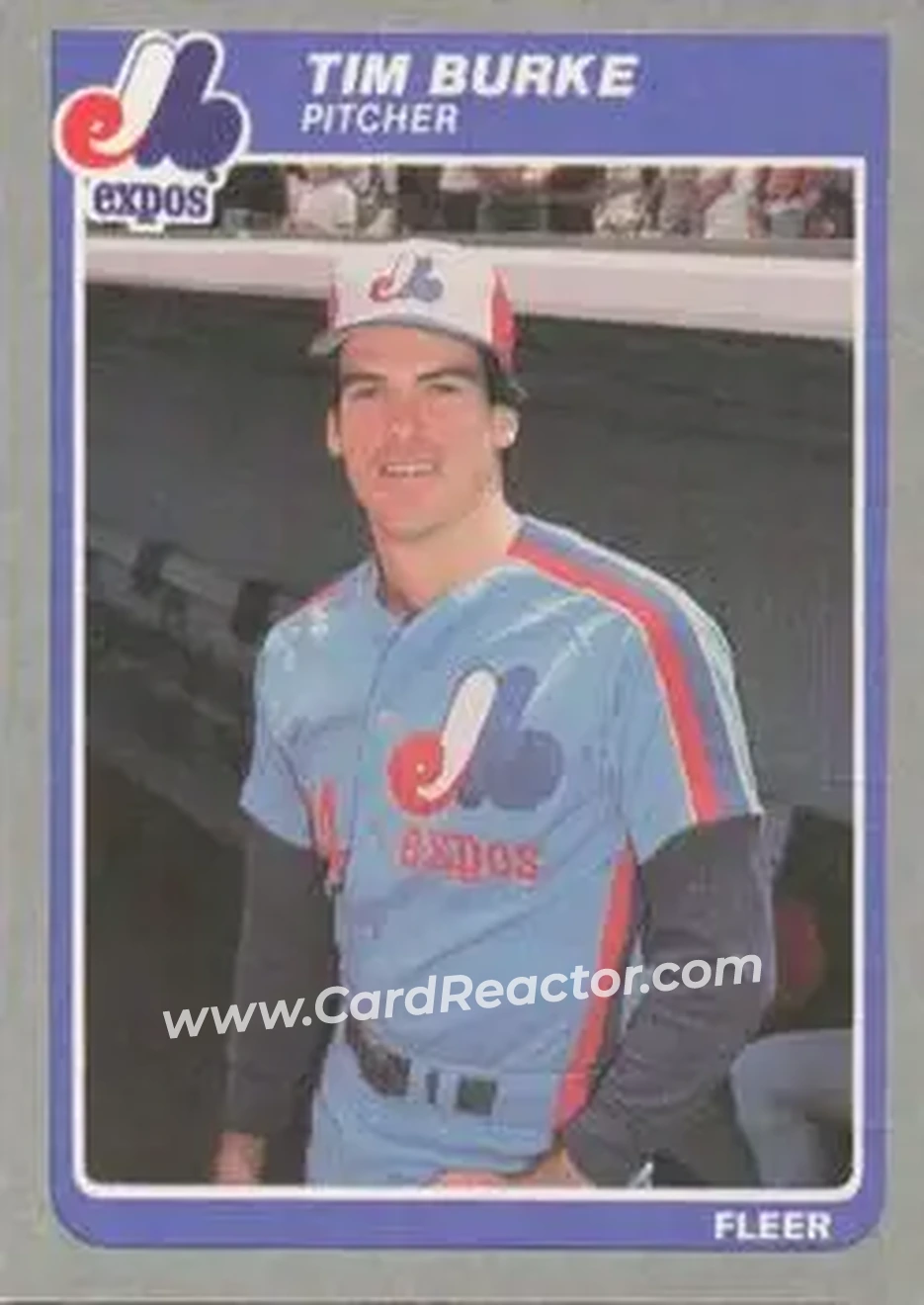 1985 Fleer Update #U-14 - Tim Burke - Montreal Expos - Front