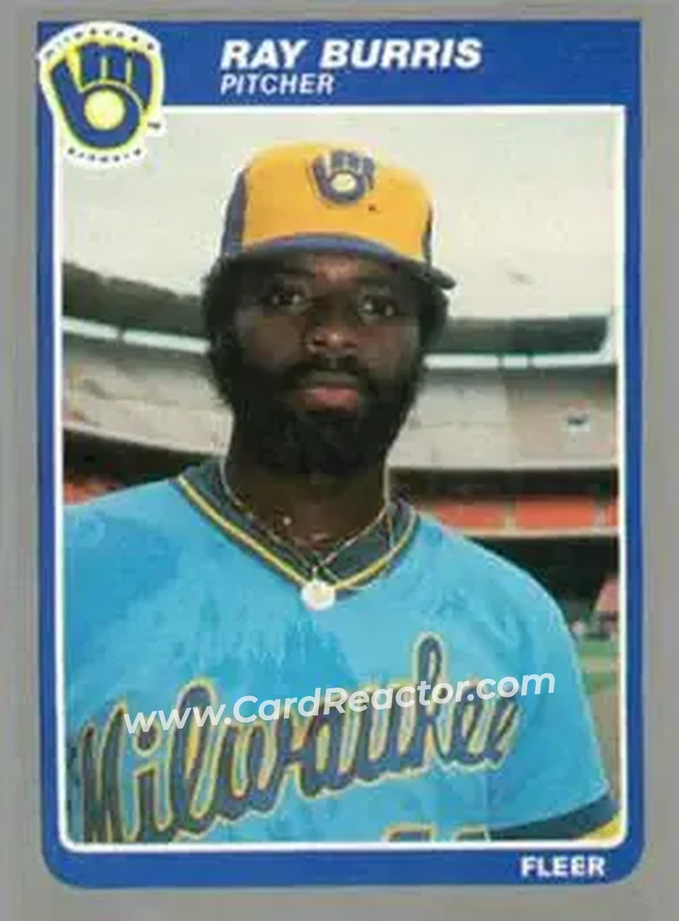 1985 Fleer Update #U-15 - Ray Burris - Milwaukee Brewers - Front