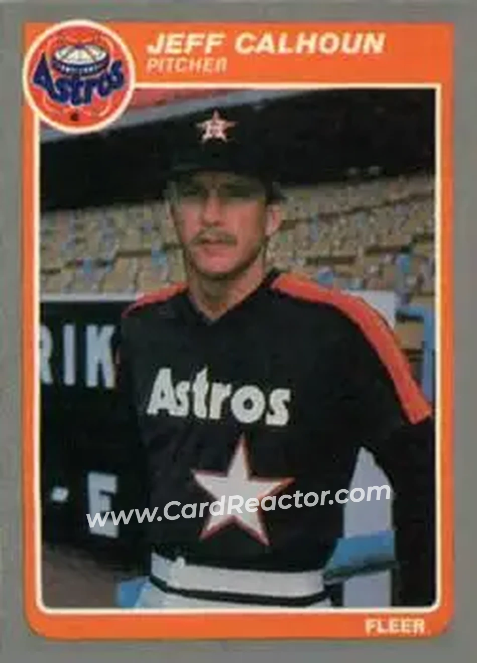 1985 Fleer Update #U-18 - Jeff Calhoun - Houston Astros - Front
