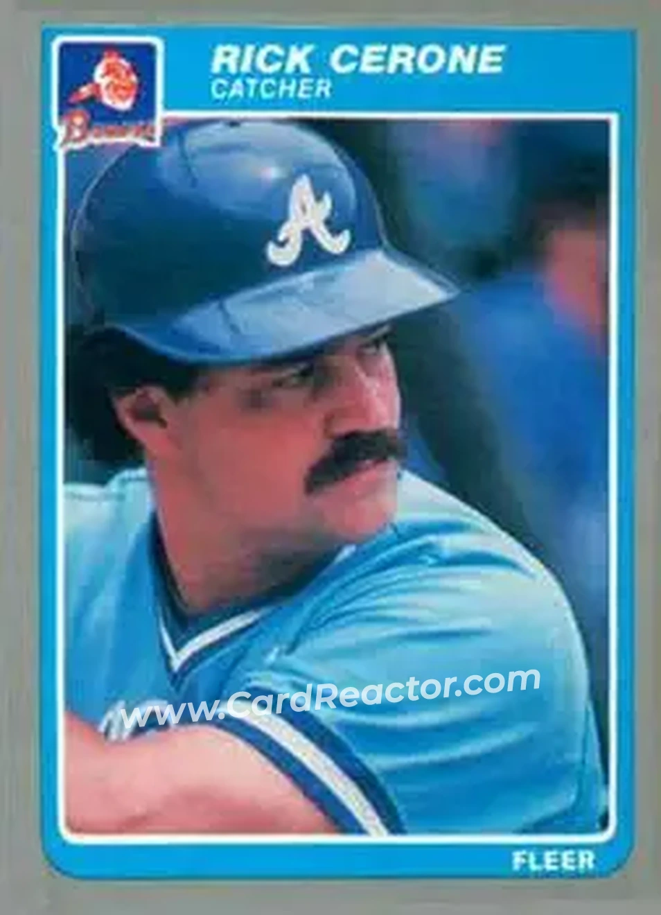 1985 Fleer Update #U-24 - Rick Cerone - Atlanta Braves - Front