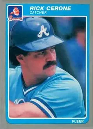1985 Fleer Update #U-24 - Rick Cerone - Atlanta Braves