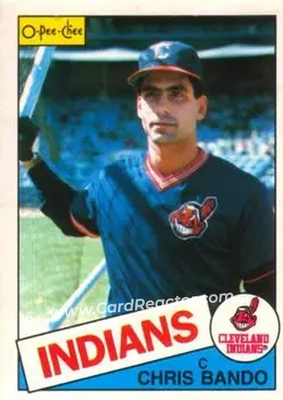 1985 O-Pee-Chee #14 - Chris Bando - Cleveland Indians - Front
