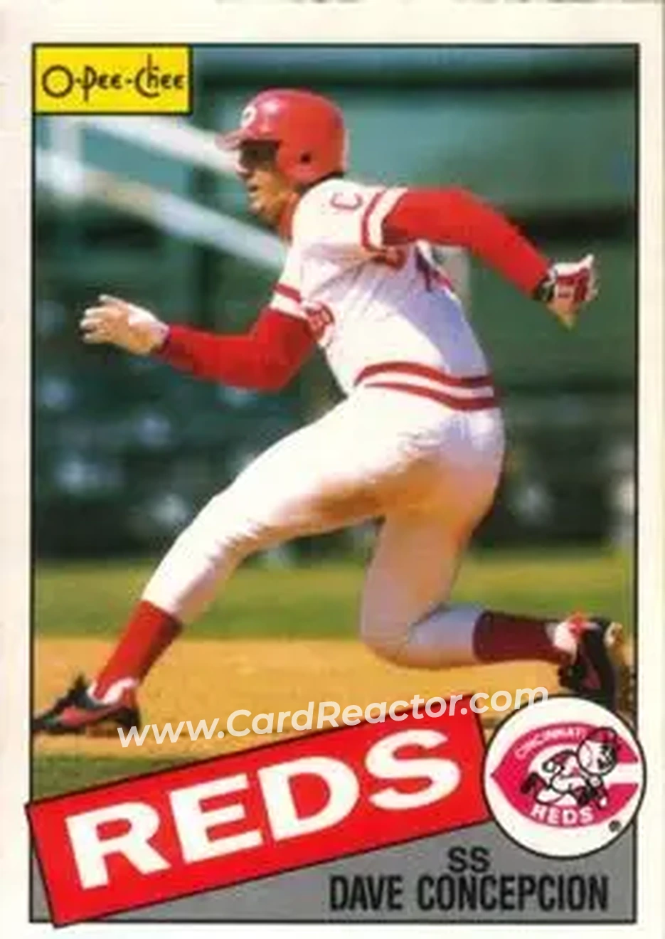 1985 O-Pee-Chee #21 - Dave Concepcion - Cincinnati Reds - Front 1985 O-Pee-Chee #21 - Dave Concepcion - Cincinnati Reds - Front