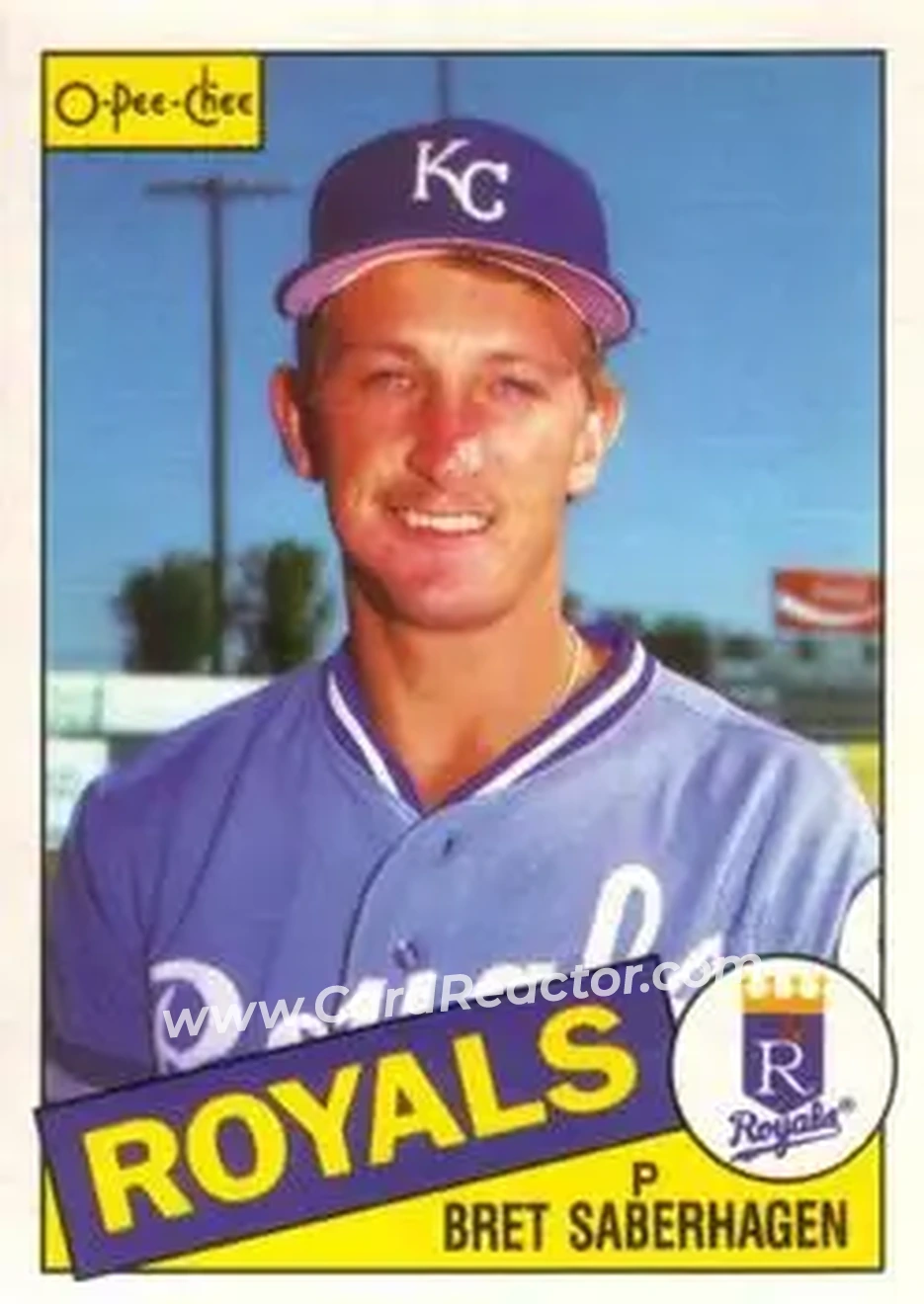 1985 O-Pee-Chee #23 - Bret Saberhagen - Kansas City Royals - Front