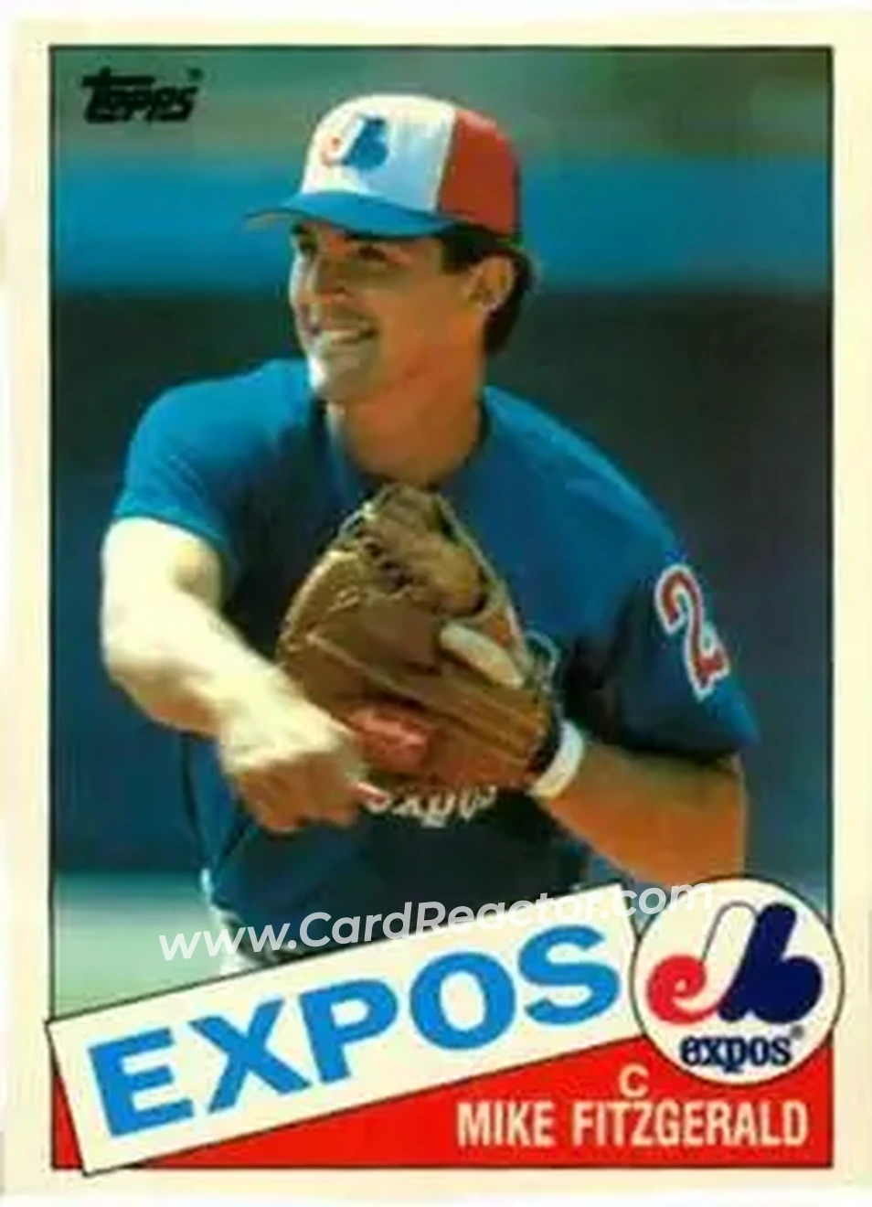 1985 Topps Traded #34T - Mike Fitzgerald - Montreal Expos - Front
