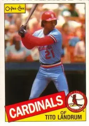 1985 O-Pee-Chee #33 - Tito Landrum - St. Louis Cardinals