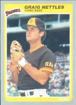 1985 Fleer #42 - Graig Nettles - San Diego Padres 1985 Fleer #42 - Graig Nettles - San Diego Padres