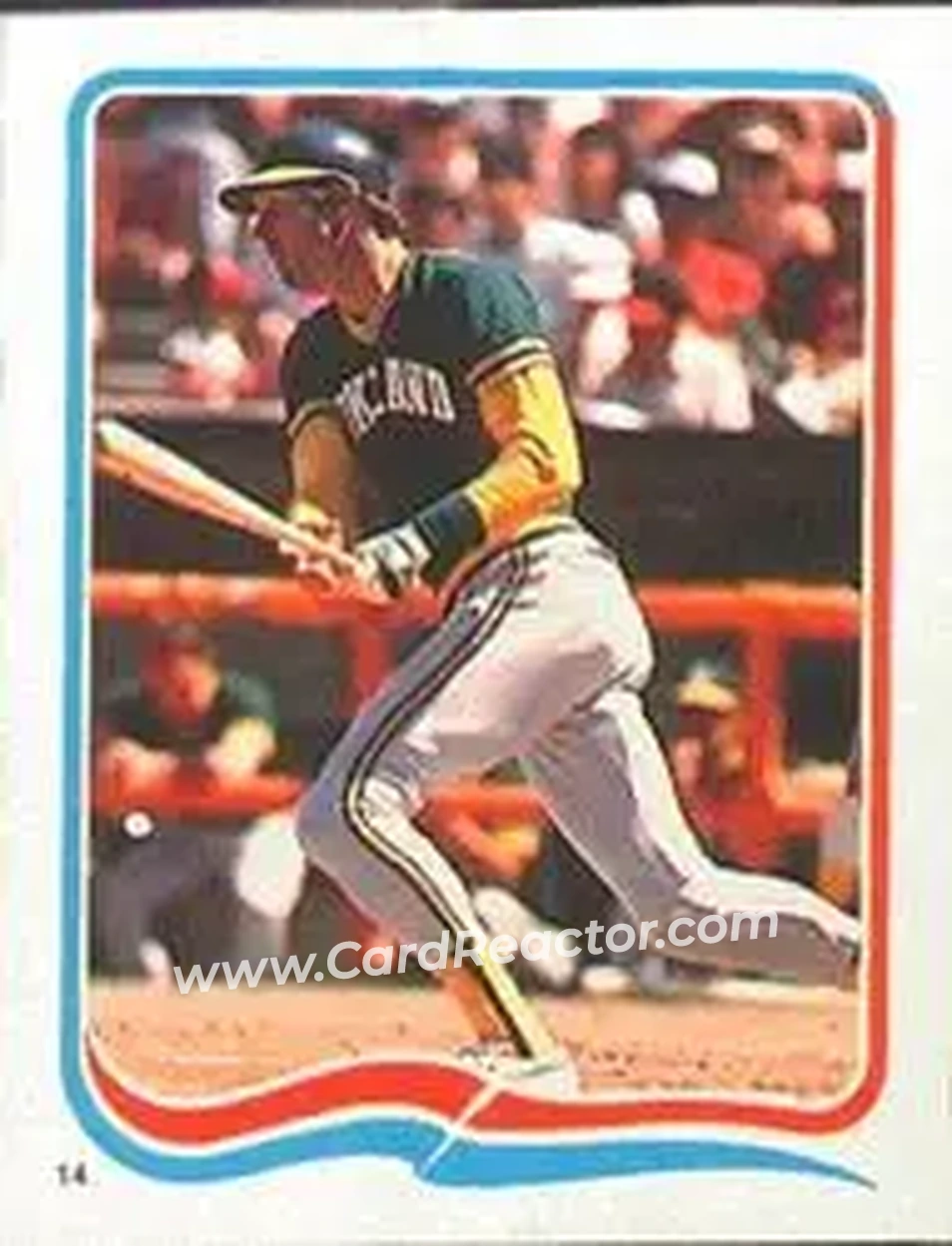1985 Fleer Star Stickers #14 - Dave Kingman - Oakland Athletics - Front
