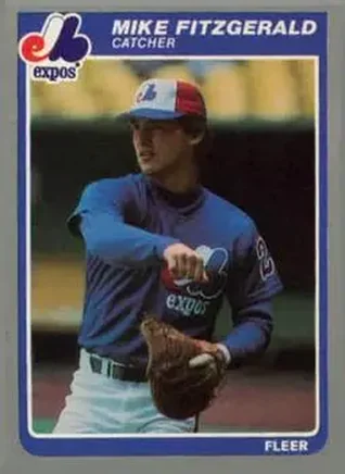 1985 Fleer Update #U-41 - Mike Fitzgerald - Montreal Expos